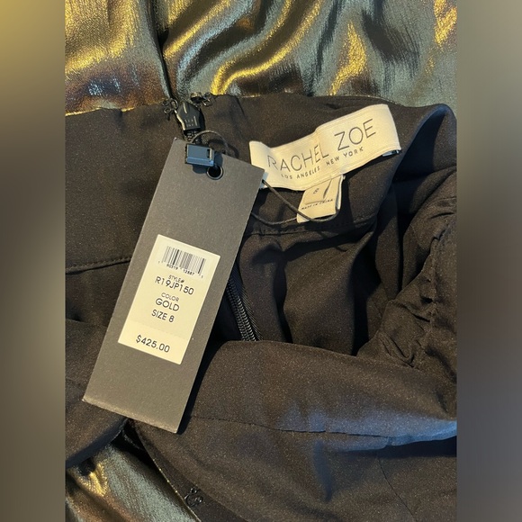 NWT Rachel Zoe Renee Metallic Halter Jumpsuit - Picture 8 of 8